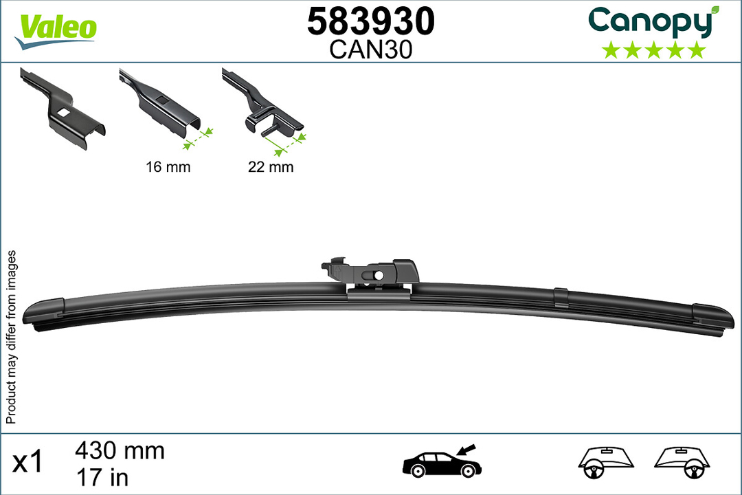 583930 Valeo Rear wiper arm and blade