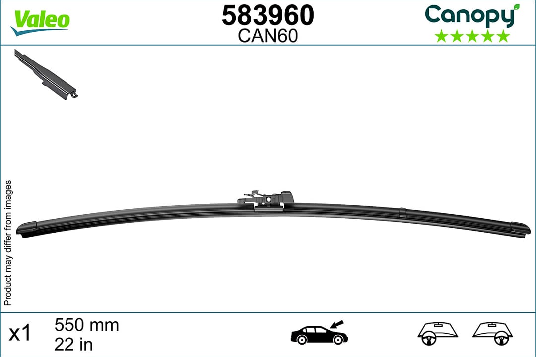 583960 Valeo Rear wiper arm and blade