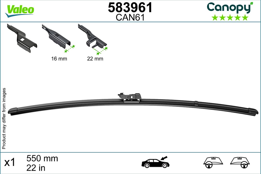 583961 Valeo Rear wiper arm and blade