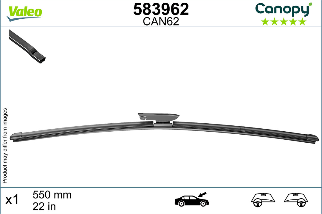 583962 Valeo Rear wiper arm and blade