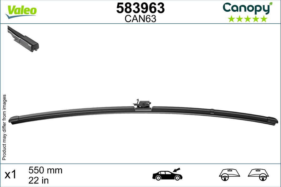 583963 Valeo Rear wiper arm and blade