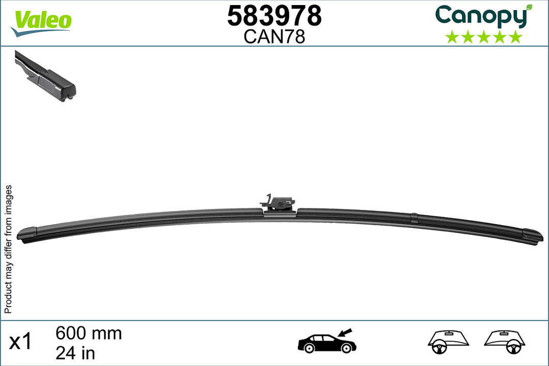 583978 Valeo Rear wiper arm and blade