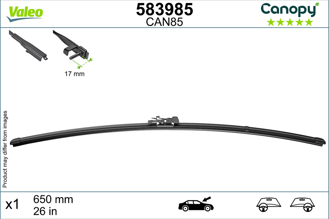 583985 Valeo Rear wiper arm and blade