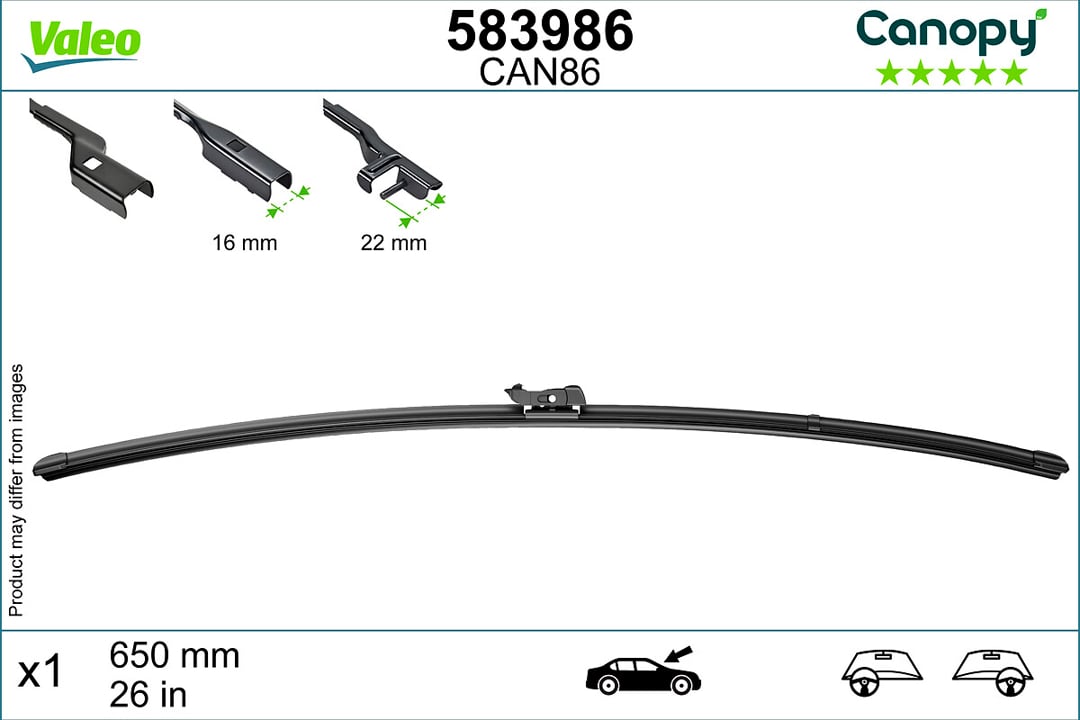 583986 Valeo Rear wiper arm and blade