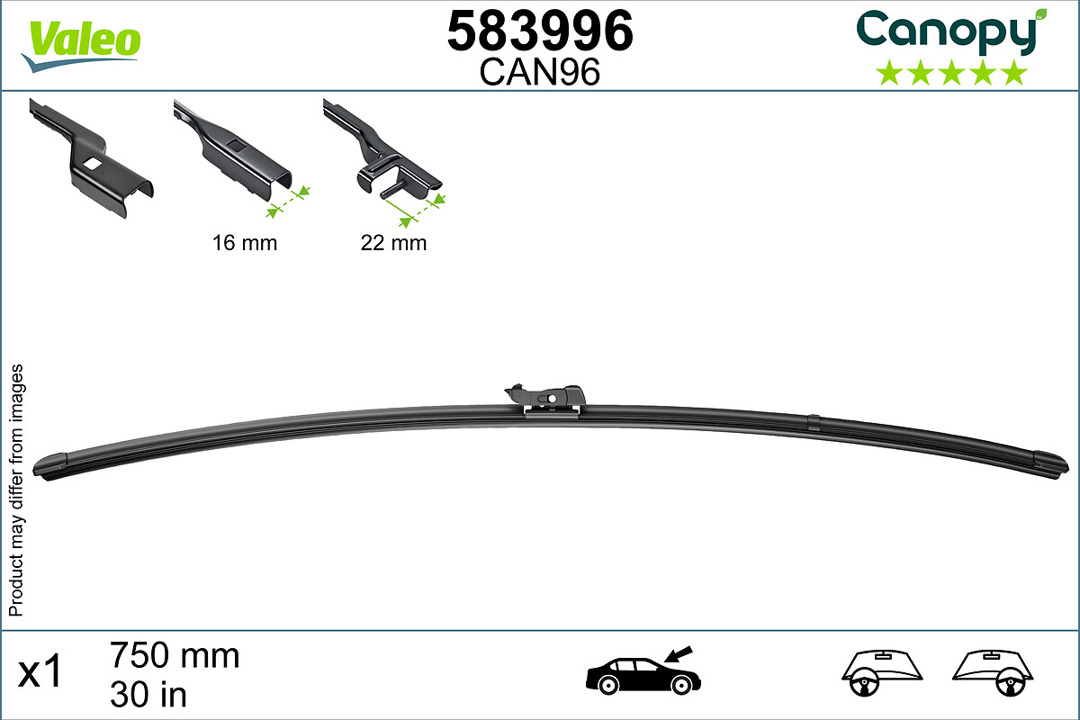 583996 Valeo Rear wiper arm and blade