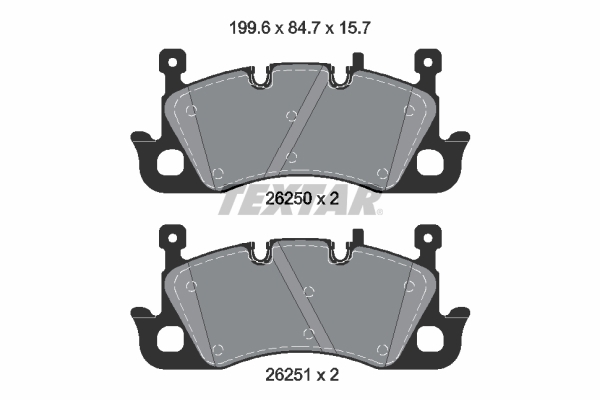 2625001 Textar Brake pad set
