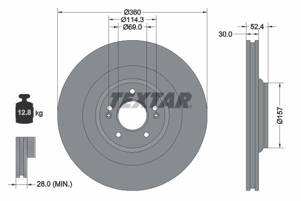 92346905 Textar Brake disc