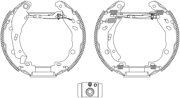 84077200 Textar Brake shoe set