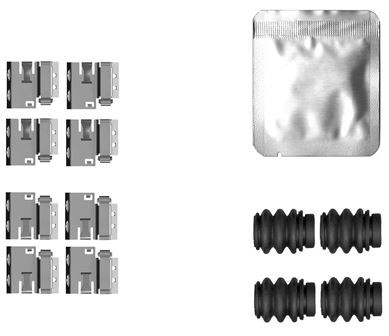 Brake spare parts Tesla Model Y (5YJY): 82561600 Textar Accessory Kit, disc brake pad