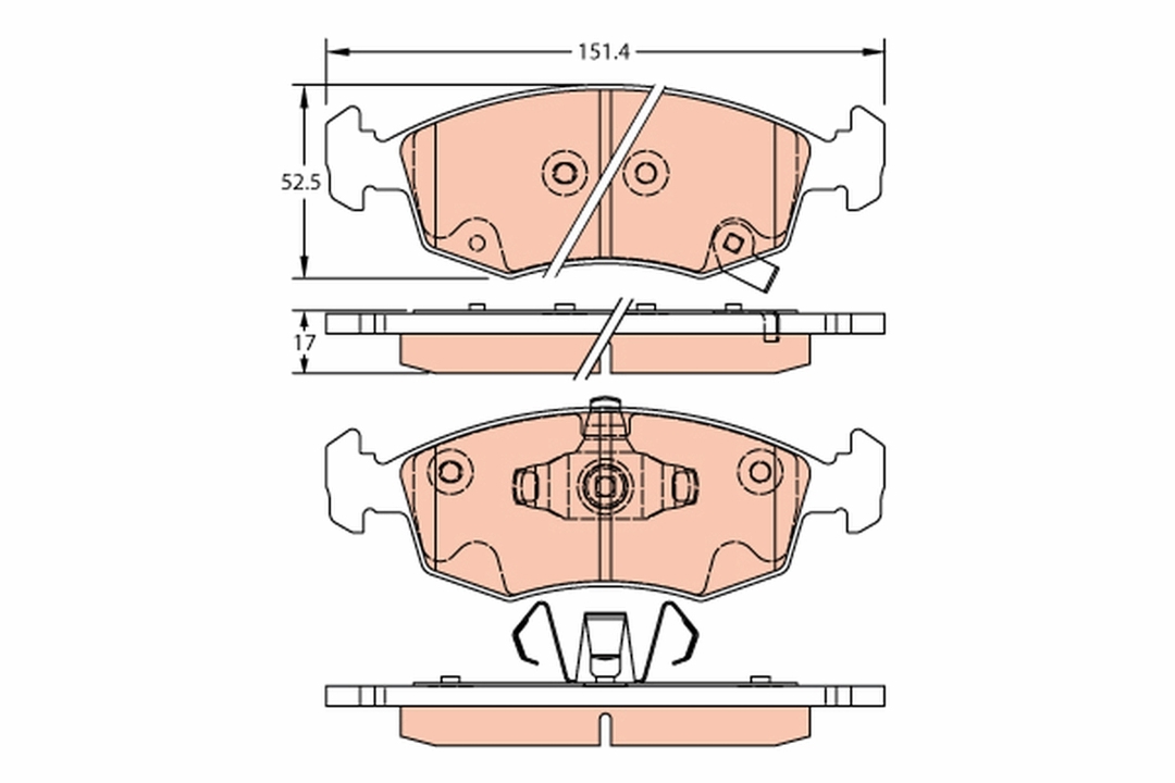 TRW GDB2301 Brake pad set GDB2301 GDB2301 TRW Brake pad set