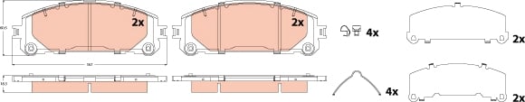 GDB2530 TRW Brake Pad Set, disc brake
