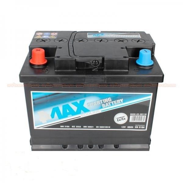 4max 0608-03-0011Q Battery 4max Ecoline 12V 60AH 510A(EN) L+ 0608030011Q