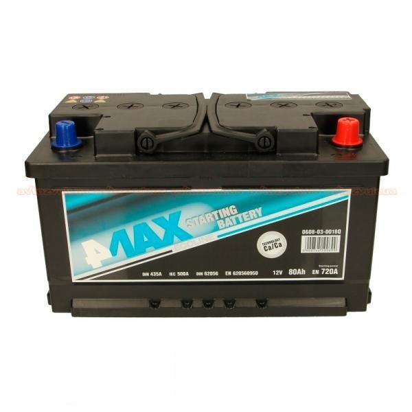 4max 0608030018Q Battery 4max Ecoline 12V 80AH 720A(EN) R+ 0608030018Q