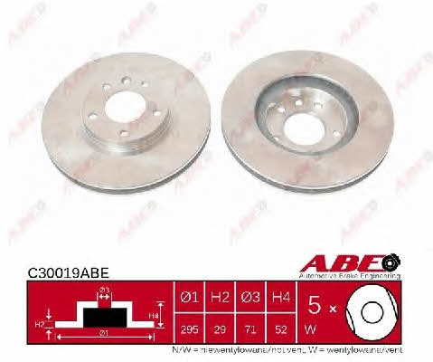 Front brake disc ventilated ABE C30019ABE