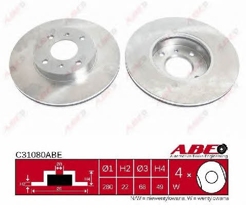 ABE Front vented brake disc – price 93 PLN