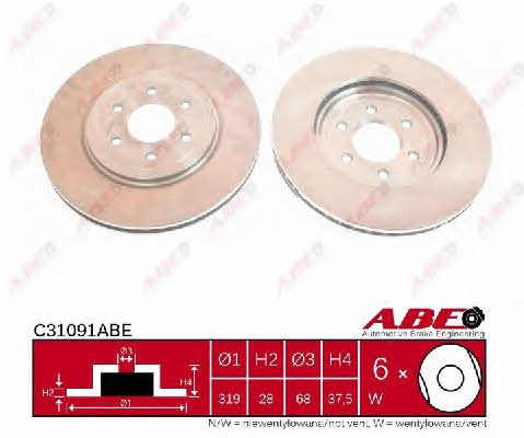ABE Front vented brake disc – price 161 PLN