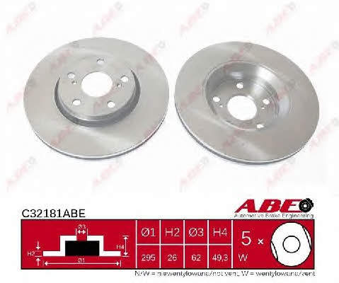 Front brake disc ventilated ABE C32181ABE