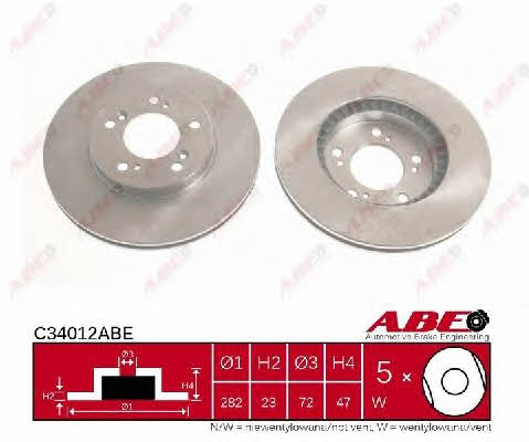 ABE C34012ABE Front brake disc ventilated C34012ABE