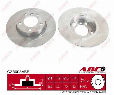 Unventilated front brake disc ABE C3B003ABE