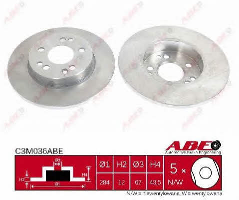 ABE Unventilated front brake disc – price 83 PLN