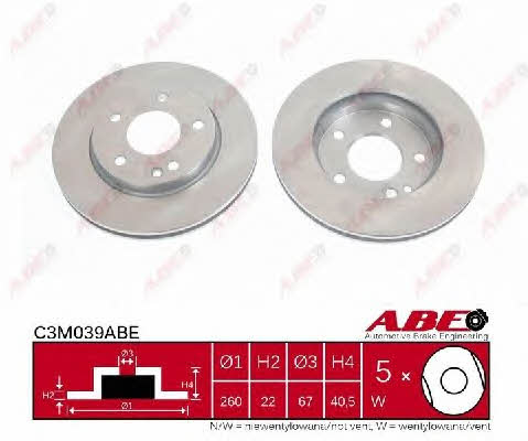 ABE Front vented brake disc – price 74 PLN