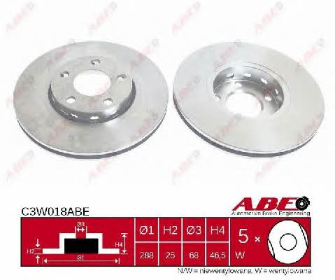 ABE Front vented brake disc – price 102 PLN