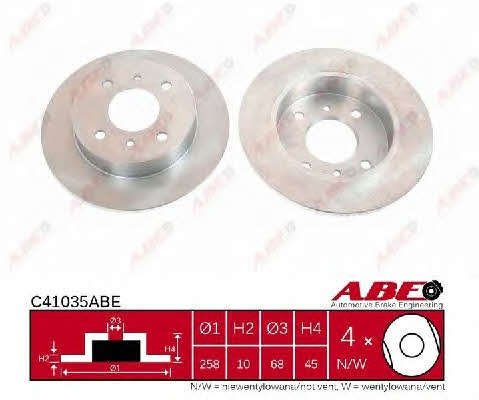 ABE C41035ABE Rear brake disc, non-ventilated C41035ABE