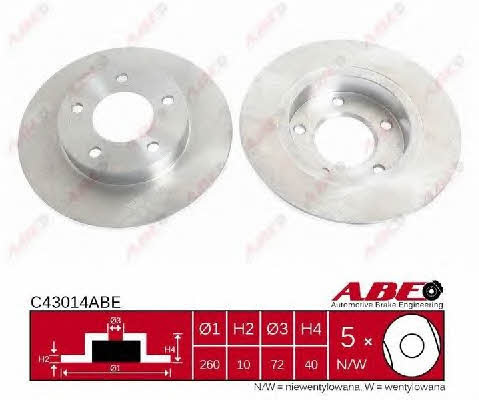 ABE Rear brake disc, non-ventilated – price 70 PLN