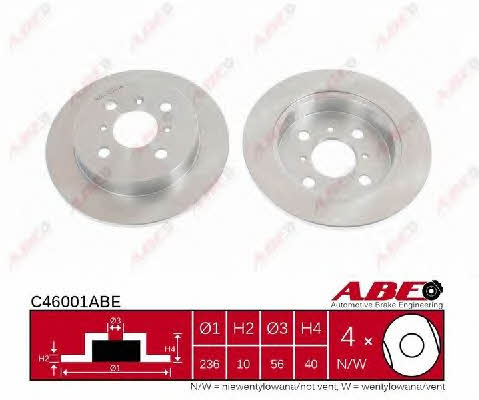 ABE C46001ABE Rear brake disc, non-ventilated C46001ABE