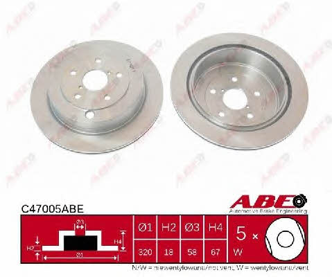 ABE Rear vented brake disc – price 136 PLN