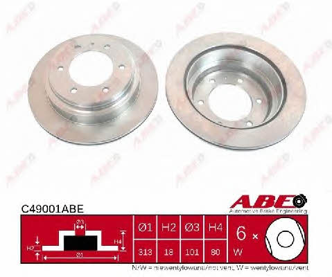 ABE C49001ABE Rear ventilated brake disc C49001ABE