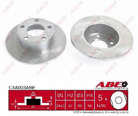 Rear solid brake disc ABE C4A003ABE