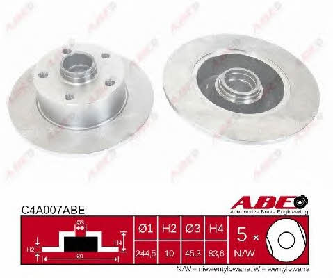 Rear solid brake disc ABE C4A007ABE