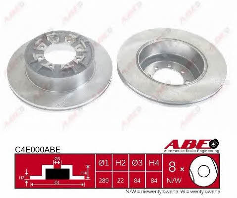 ABE C4E000ABE Rear brake disc, non-ventilated C4E000ABE