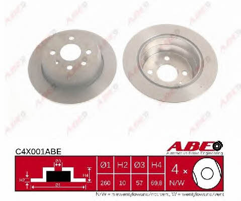 Rear solid brake disc ABE C4X001ABE