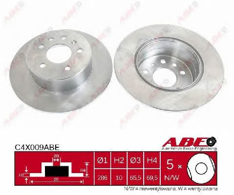 ABE C4X009ABE Rear brake disc, non-ventilated C4X009ABE