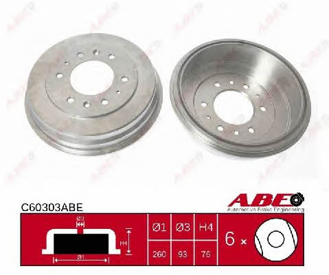 Rear brake drum ABE C60303ABE