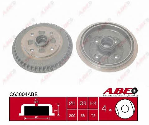 Rear brake drum ABE C63004ABE