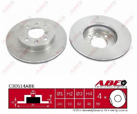 ABE Front vented brake disc – price 84 PLN