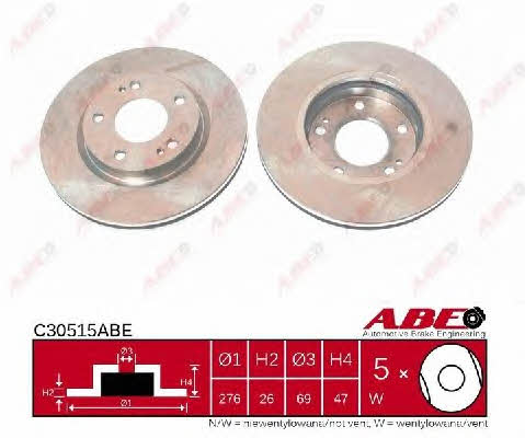 Front vented brake disc ABE C30515ABE