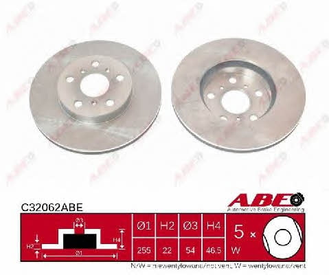 Front vented brake disc ABE C32062ABE