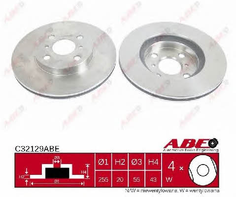 Front vented brake disc ABE C32129ABE