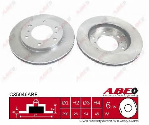 ABE Front vented brake disc – price 96 PLN