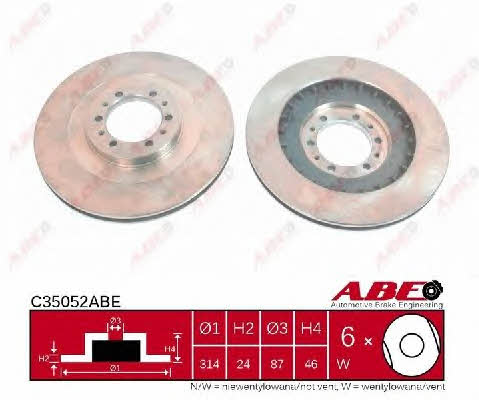 ABE Front vented brake disc – price 106 PLN