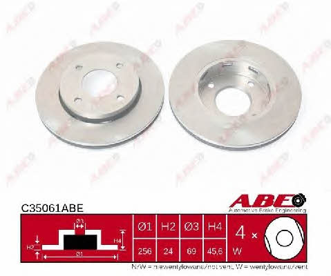 Front brake disc ventilated ABE C35061ABE