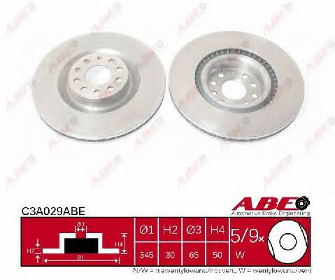 ABE C3A029ABE Front brake disc ventilated C3A029ABE