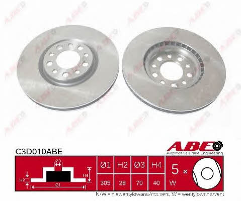 ABE C3D010ABE Front brake disc ventilated C3D010ABE