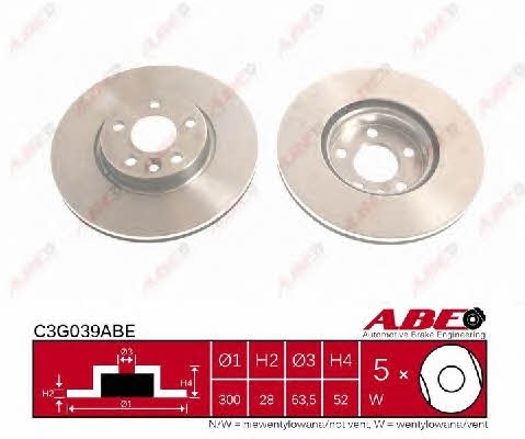 Front vented brake disc ABE C3G039ABE