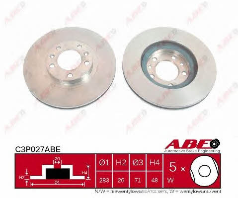 Front brake disc ventilated ABE C3P027ABE