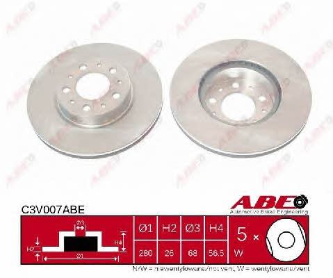 ABE C3V007ABE Front brake disc ventilated C3V007ABE